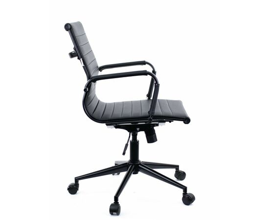 Операторское кресло Everprof Leo Black T Экокожа Черный, изображение 2 | Интернет магазин мебели и декора LifeDekor