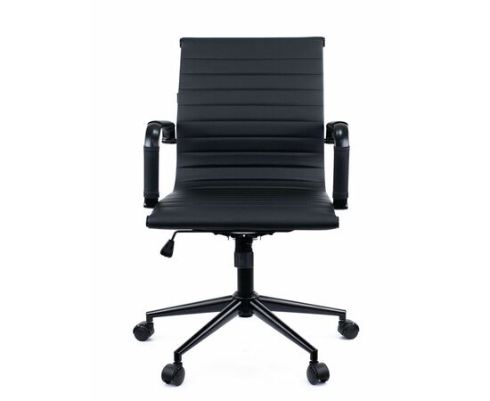 Операторское кресло Everprof Leo Black T Экокожа Черный, изображение 3 | Интернет магазин мебели и декора LifeDekor