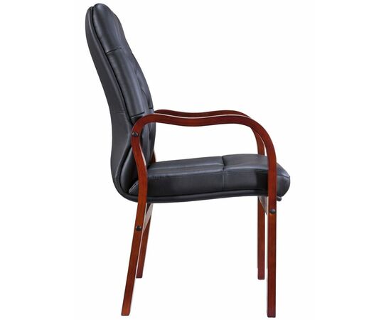 Стул руководителя Everprof Monaco Wood CF Экокожа Черный, изображение 3 | Интернет магазин мебели и декора LifeDekor