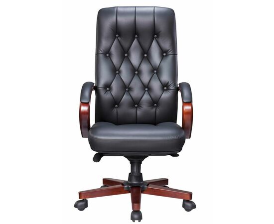 Стул руководителя Everprof Monaco Wood Кожаный Черный, изображение 3 | Интернет магазин мебели и декора LifeDekor