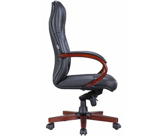 Стул руководителя Everprof Monaco Wood Экокожа Черный, изображение 2 | Интернет магазин мебели и декора LifeDekor