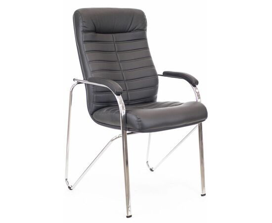 Кресло для посетителей Everprof Orion Mini ST Экокожа Черный | Интернет магазин мебели и декора LifeDekor