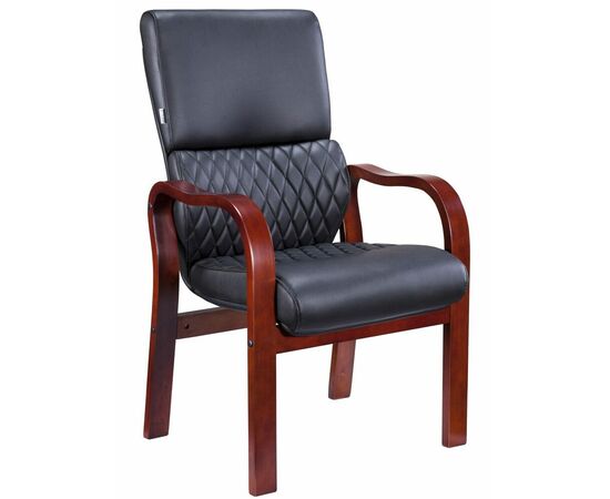 Стул руководителя Everprof President Wood CF Экокожа Черный | Интернет магазин мебели и декора LifeDekor