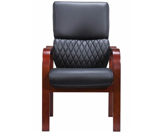 Стул руководителя Everprof President Wood CF Экокожа Черный, изображение 2 | Интернет магазин мебели и декора LifeDekor