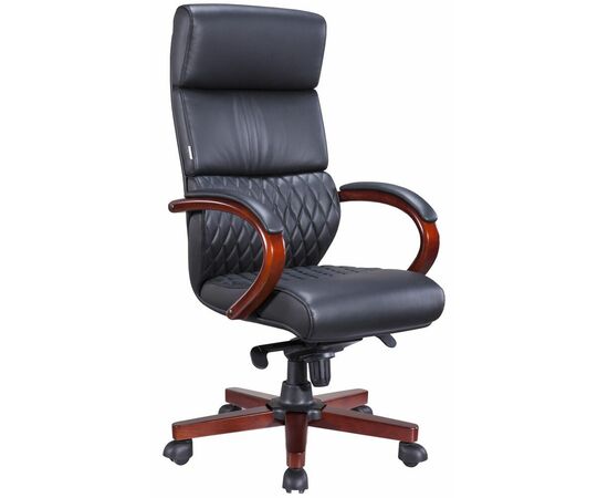 Стул руководителя Everprof President Wood Экокожа Черный | Интернет магазин мебели и декора LifeDekor