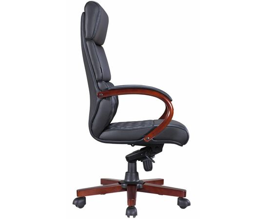 Стул руководителя Everprof President Wood Экокожа Черный, изображение 2 | Интернет магазин мебели и декора LifeDekor