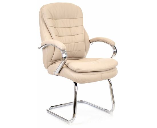 Кресло для посетителей Everprof Valencia CF Экокожа Бежевый | Интернет магазин мебели и декора LifeDekor