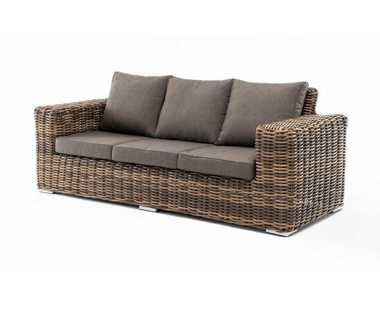 "Палермо" диван из искусственного ротанга трехместный, цвет соломенный | Интернет магазин мебели и декора LifeDekor