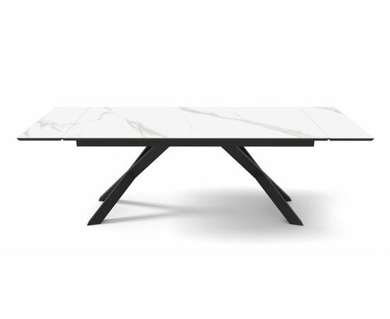 Стол DikLine SKW140 Керамика белая FNZ 9206037/подстолье черное/опоры черные (2 уп.), изображение 3 | Интернет магазин мебели и декора LifeDekor