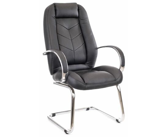 Кресло для посетителей Everprof Drift Lux CF Экокожа Черный | Интернет магазин мебели и декора LifeDekor