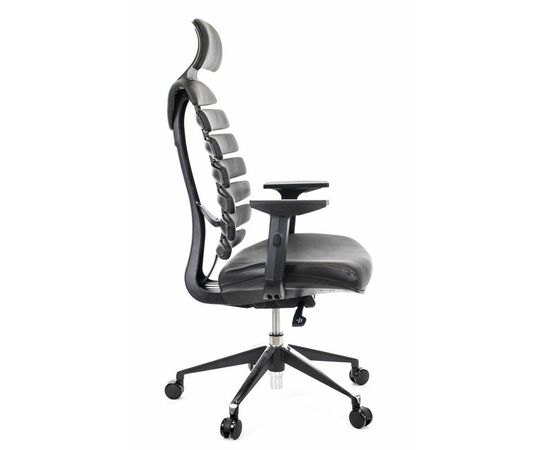 Эргономичное кресло Everprof Ergo Black Кожаное Черный, изображение 2 | Интернет магазин мебели и декора LifeDekor