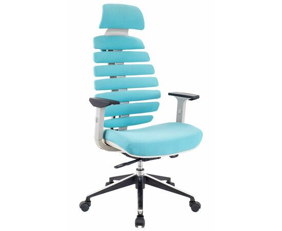 Эргономичное кресло Everprof Ergo Grey Ткань Бирюзовый | Интернет магазин мебели и декора LifeDekor