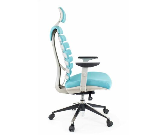 Эргономичное кресло Everprof Ergo Grey Ткань Бирюзовый, изображение 2 | Интернет магазин мебели и декора LifeDekor