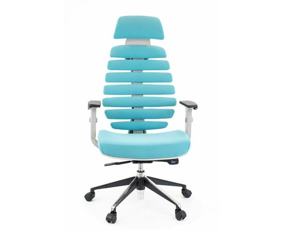 Эргономичное кресло Everprof Ergo Grey Ткань Бирюзовый, изображение 3 | Интернет магазин мебели и декора LifeDekor