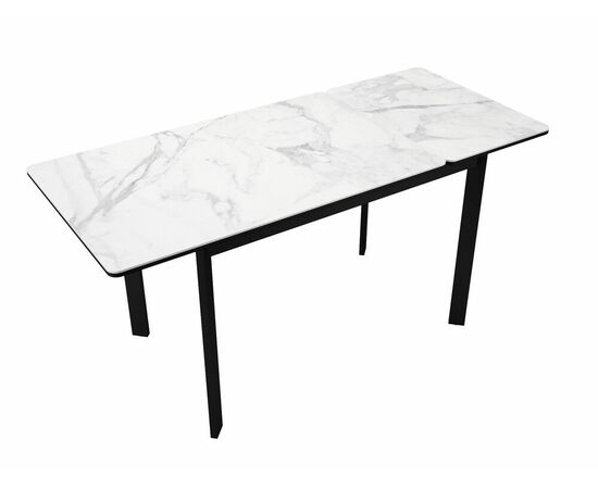 Стол DikLine LK110 Керамика Белый мрамор/подстолье черное/опоры черные, изображение 8 | Интернет магазин мебели и декора LifeDekor