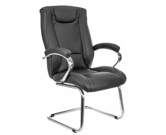 Кресло для посетителей Everprof King CF Экокожа Черный | Интернет магазин мебели и декора LifeDekor