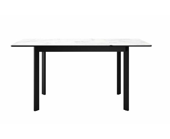 Стол DikLine LK110 Керамика Белый мрамор/подстолье черное/опоры черные, изображение 3 | Интернет магазин мебели и декора LifeDekor
