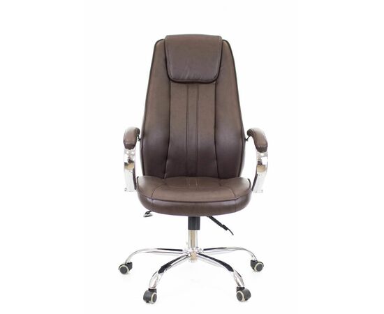 Кресло руководителя Everprof Long TM Экокожа  Коричневый, изображение 3 | Интернет магазин мебели и декора LifeDekor