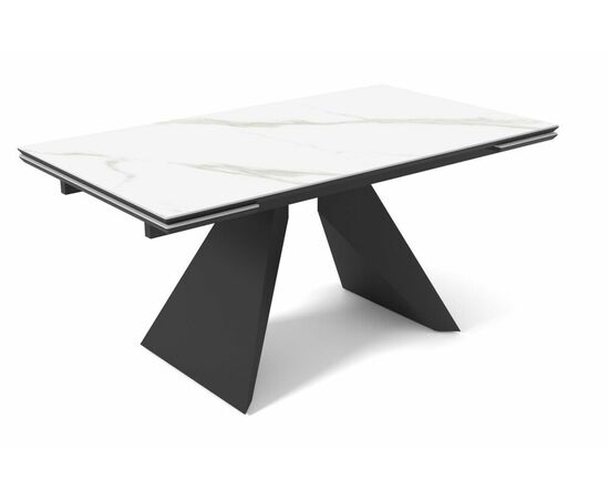 Стол DikLine SKB160 Керамика FNZ 9206037 (белая)/подстолье черное/опоры черные (2 уп.) | Интернет магазин мебели и декора LifeDekor