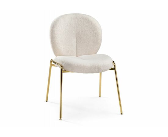 Стул на металлокаркасе Kalipso 1 white / gold | Интернет магазин мебели и декора LifeDekor