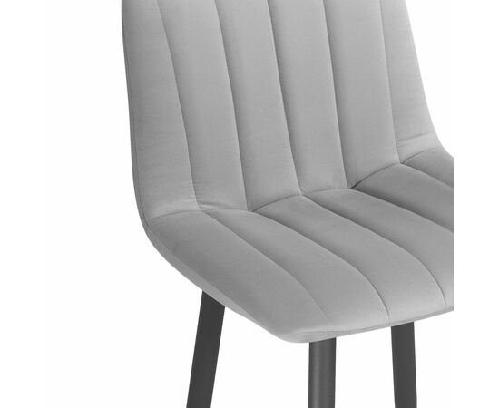 Барный стул Дани светло-серый 52 / черный, изображение 3 | Интернет магазин мебели и декора LifeDekor
