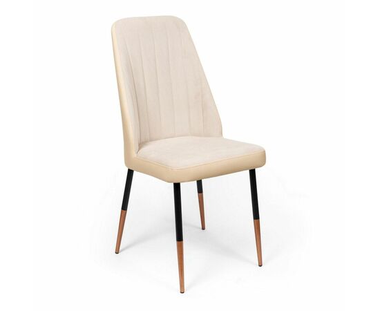 Кухонный стул SHADO Мокка PREMIUM бежевые/черные ножки | Интернет магазин мебели и декора LifeDekor