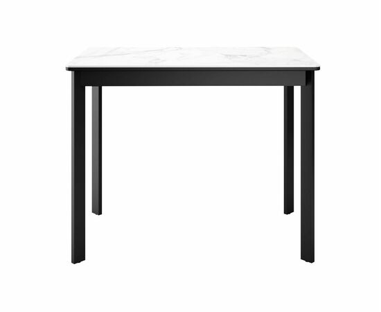 Стол DikLine LK90 Керамика Белый мрамор/подстолье черное/опоры черные, изображение 2 | Интернет магазин мебели и декора LifeDekor