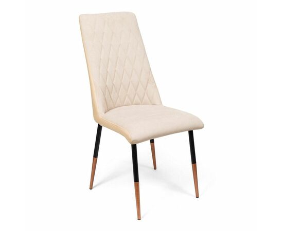 Стул на кухню SHADO Маффин PREMIUM бежевый/черные ножки | Интернет магазин мебели и декора LifeDekor