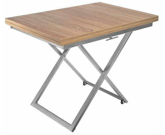Стол-трансформер Compact (D89/S59 сонома/опоры серебро) | Интернет магазин мебели и декора LifeDekor