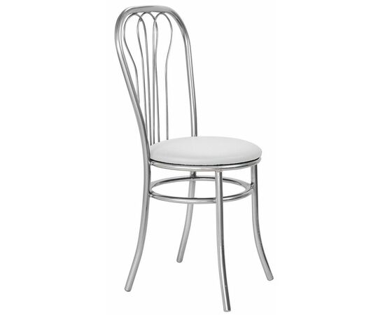 Стул для кухни SHADO Венский ромашка хром белый | Интернет магазин мебели и декора LifeDekor