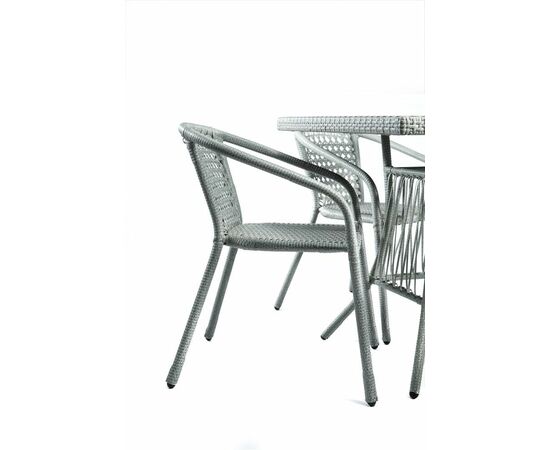 Комплект мебели из ротанга SHADO Виктория секвойя пепельная	серый, изображение 4 | Интернет магазин мебели и декора LifeDekor