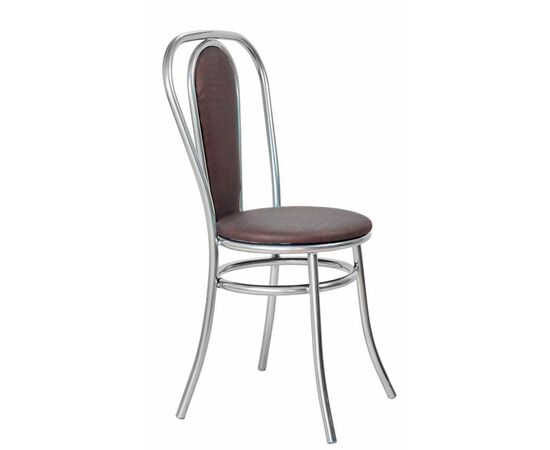 Стул для кухни SHADO Венский мягкий хром коричневый | Интернет магазин мебели и декора LifeDekor