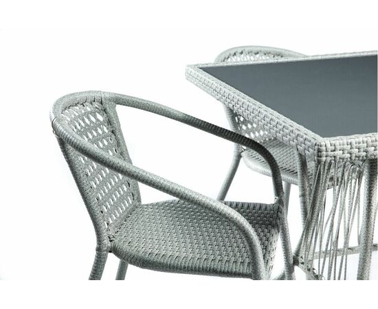 Комплект мебели из ротанга SHADO Виктория секвойя пепельная	серый, изображение 3 | Интернет магазин мебели и декора LifeDekor