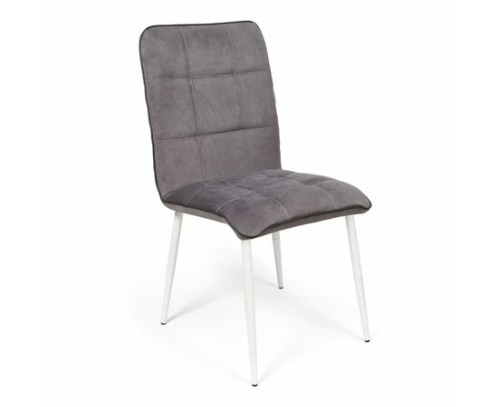 Стул для кухни SHADO София PREMIUM серый/белые ножки | Интернет магазин мебели и декора LifeDekor