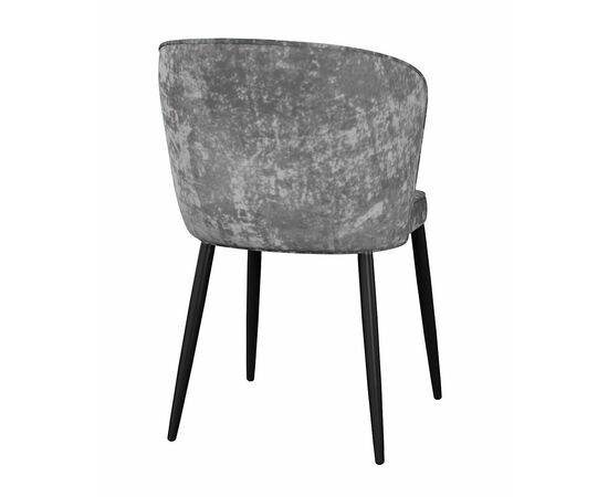 Стул DikLine 348 поворотный M13 светло-серый, ножки черные, изображение 4 | Интернет магазин мебели и декора LifeDekor