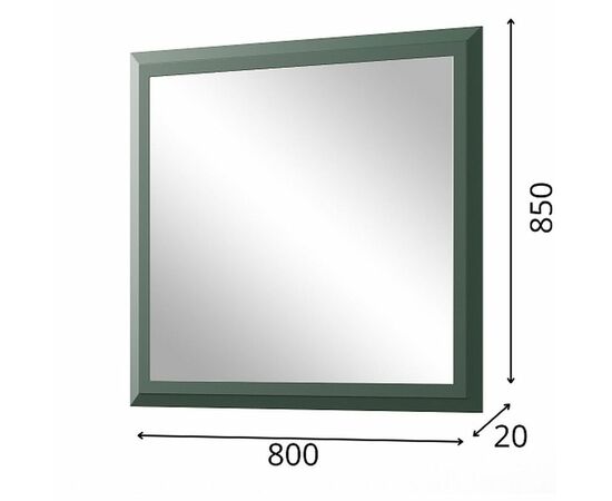 Зеркало навесное «Герта» КМК 0979.15, зеленый матовый, изображение 3 | Интернет магазин мебели и декора LifeDekor