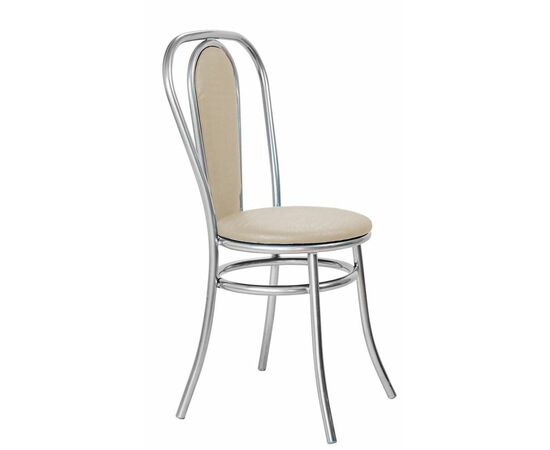 Стул для кухни SHADO Венский мягкий хром бежевый | Интернет магазин мебели и декора LifeDekor