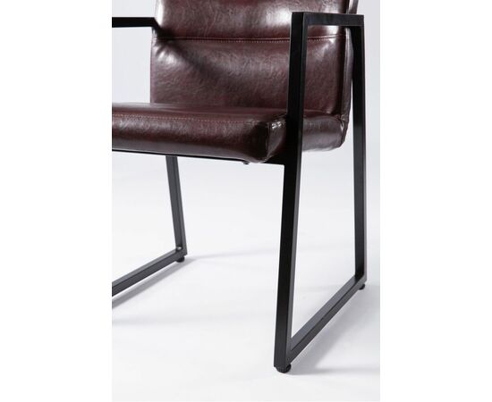 Стул в стиле лофт SHADO Бенедикт коричневая обивка, черный каркас, изображение 10 | Интернет магазин мебели и декора LifeDekor
