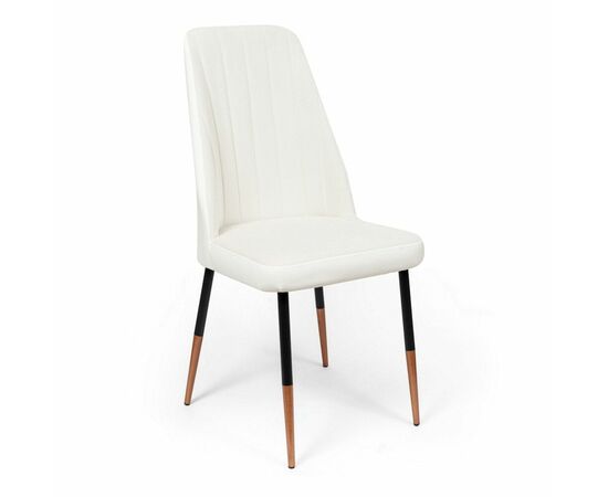 Кухонный стул SHADO Мокка PREMIUM белый/черные ножки | Интернет магазин мебели и декора LifeDekor