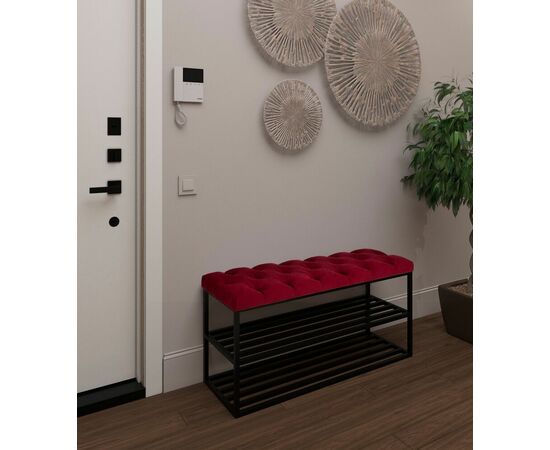 Обувница SHADO ТК36 черная с красной обивкой, изображение 7 | Интернет магазин мебели и декора LifeDekor