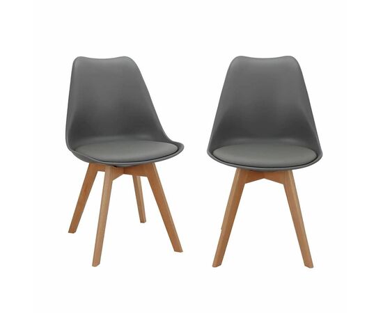 Комплект из 2-х стульев Eames Bon серый | Интернет магазин мебели и декора LifeDekor