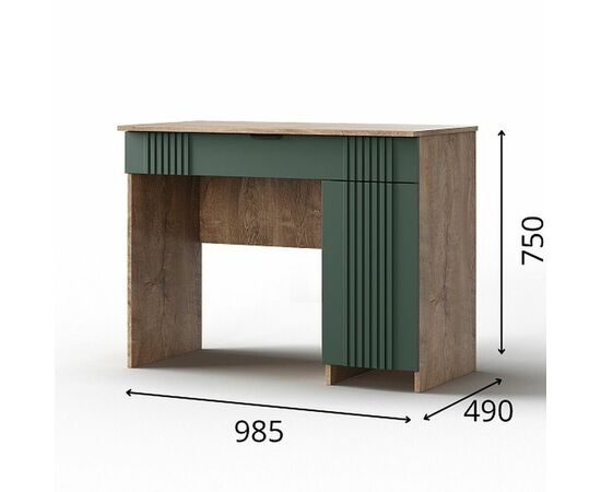 Стол «Герта» КМК 0979.21, дуб канзас/зеленый матовый, изображение 4 | Интернет магазин мебели и декора LifeDekor