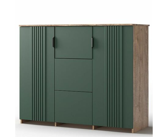 Комод «Герта» КМК 0979.16, дуб канзас/зеленый матовый, изображение 2 | Интернет магазин мебели и декора LifeDekor