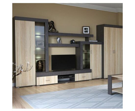 Шкаф «Марк» 2дв, венге/дуб сонома, изображение 4 | Интернет магазин мебели и декора LifeDekor