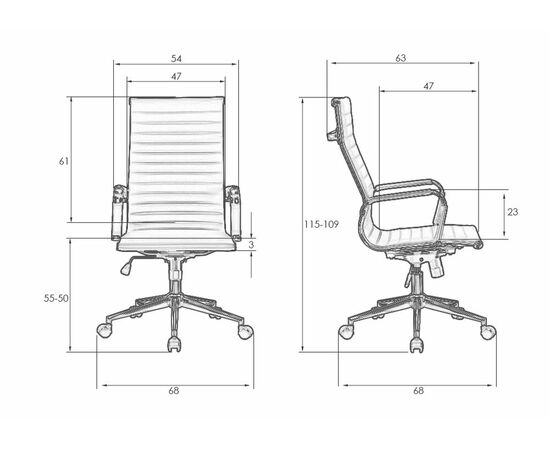 Офисное кресло для руководителей DOBRIN CLARK SIMPLE, белый, Вариант: белый, изображение 9 | Интернет магазин мебели и декора LifeDekor