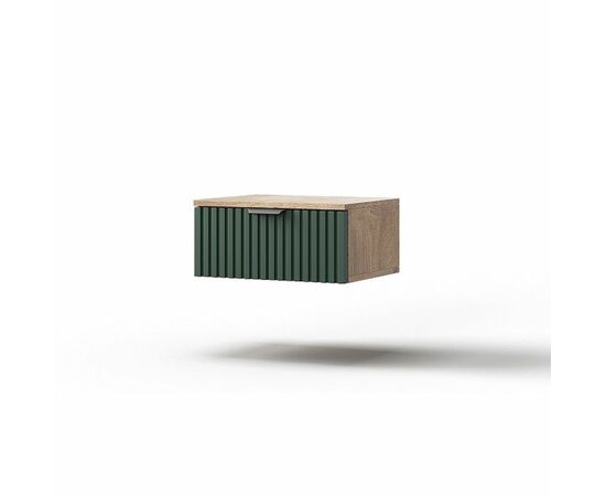 Тумба «Герта» 1я КМК 0979.19, дуб канзас/зеленый матовый, изображение 2 | Интернет магазин мебели и декора LifeDekor