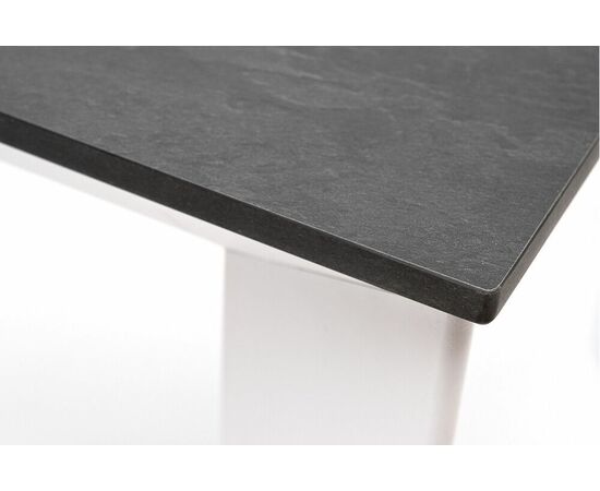 "Венето" обеденный стол из HPL 90х90см, цвет "серый гранит", каркас белый, изображение 3 | Интернет магазин мебели и декора LifeDekor