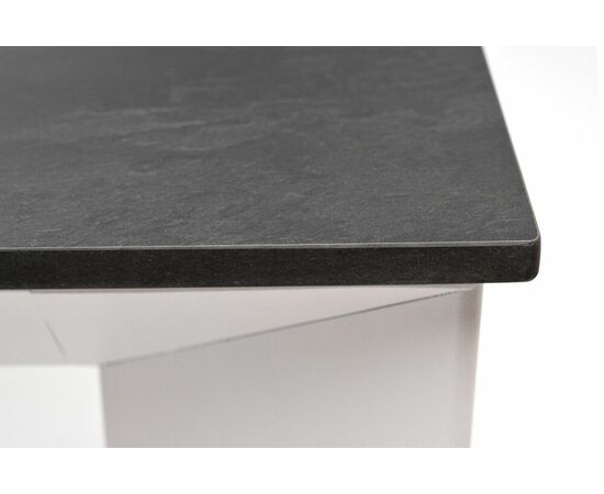 "Венето" обеденный стол из HPL 90х90см, цвет "серый гранит", каркас белый, изображение 5 | Интернет магазин мебели и декора LifeDekor