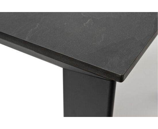 "Венето" обеденный стол из HPL 90х90см, цвет "серый гранит", каркас черный, изображение 3 | Интернет магазин мебели и декора LifeDekor