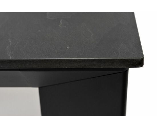 "Венето" обеденный стол из HPL 90х90см, цвет "серый гранит", каркас черный, изображение 4 | Интернет магазин мебели и декора LifeDekor